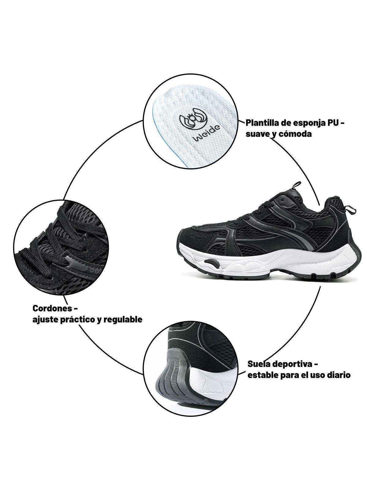 Zapatillas Malla PU Mujer Plataforma Weide SL80-4