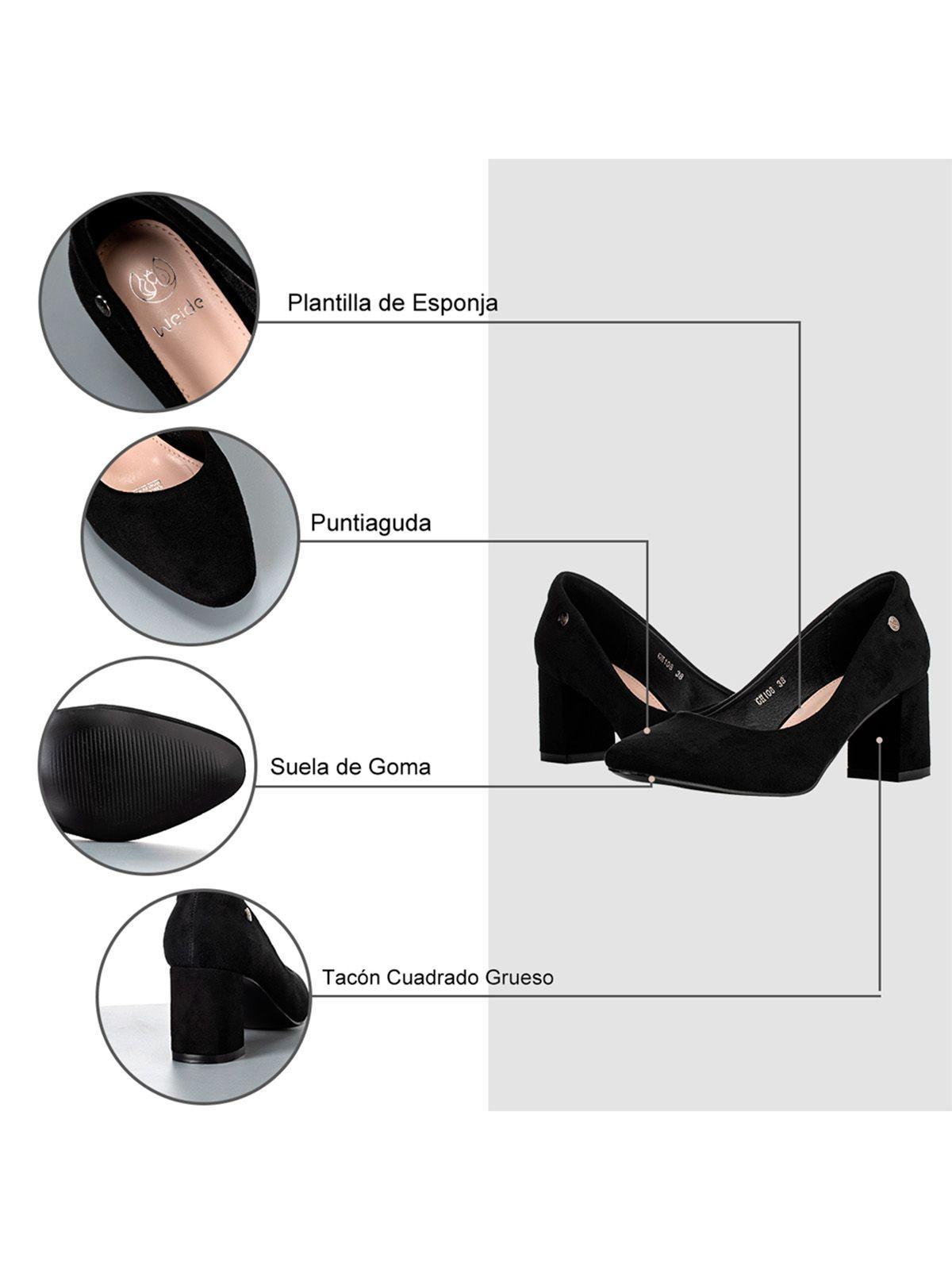 Zapatos Negro Formal Mujer Weide GH108-6
