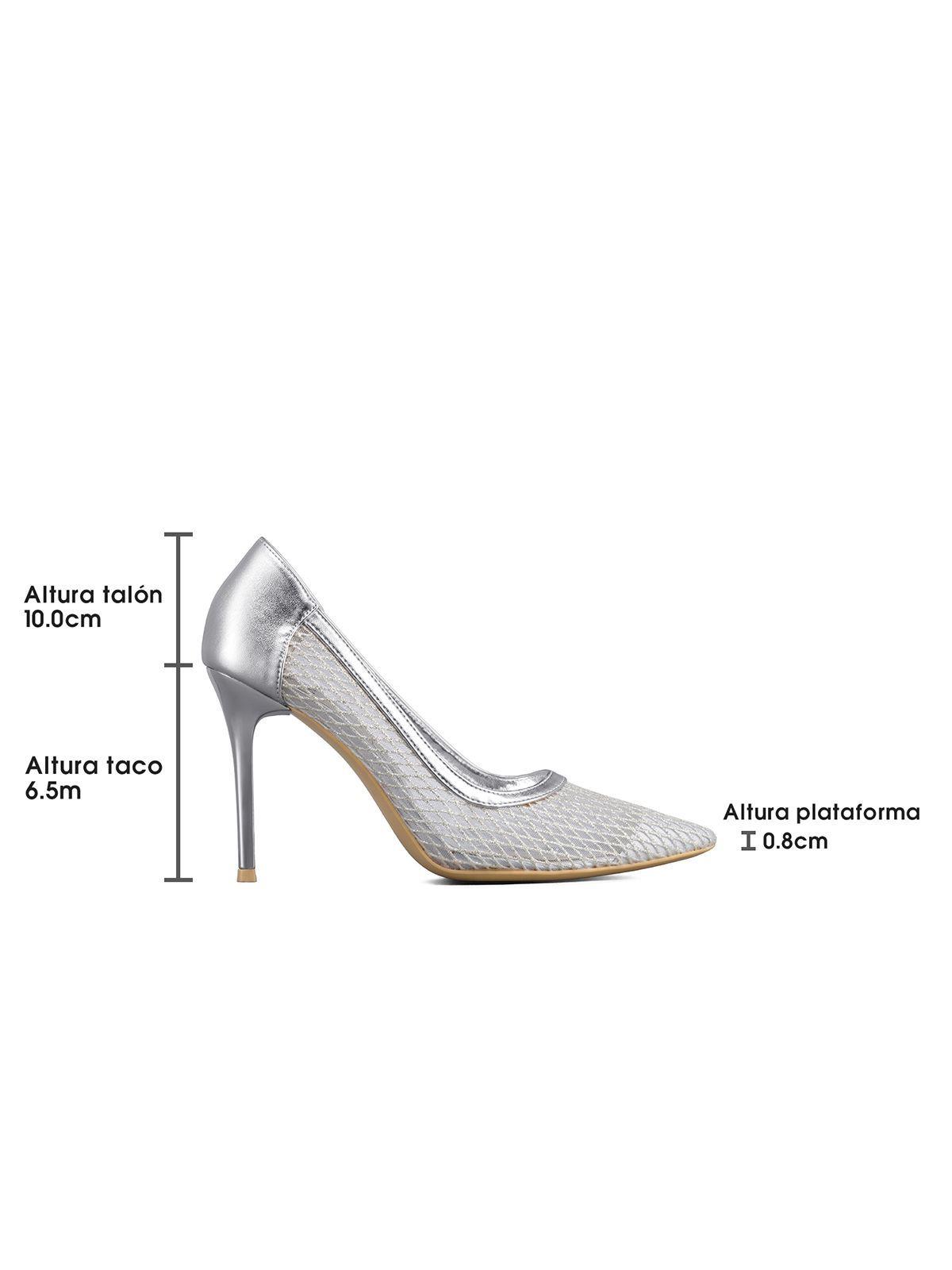 Zapato Taco Alto Elegante Malla Moda Mujer Weide GHE36-7