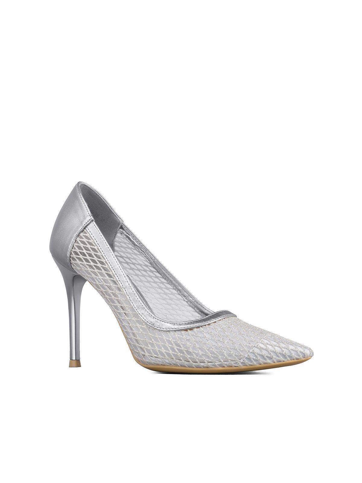 Zapato Taco Alto Elegante Malla Moda Mujer Weide GHE36-6