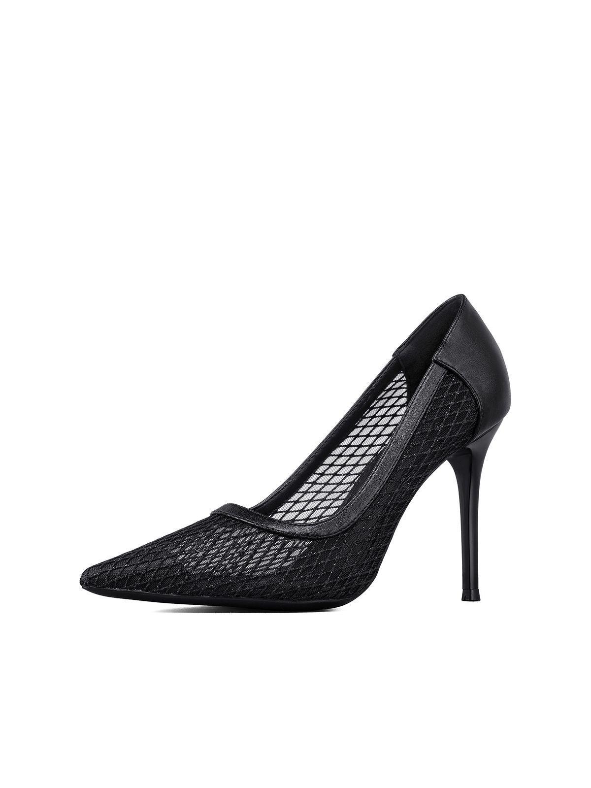 Zapato Taco Alto Elegante Malla Moda Mujer Weide GHE36-0