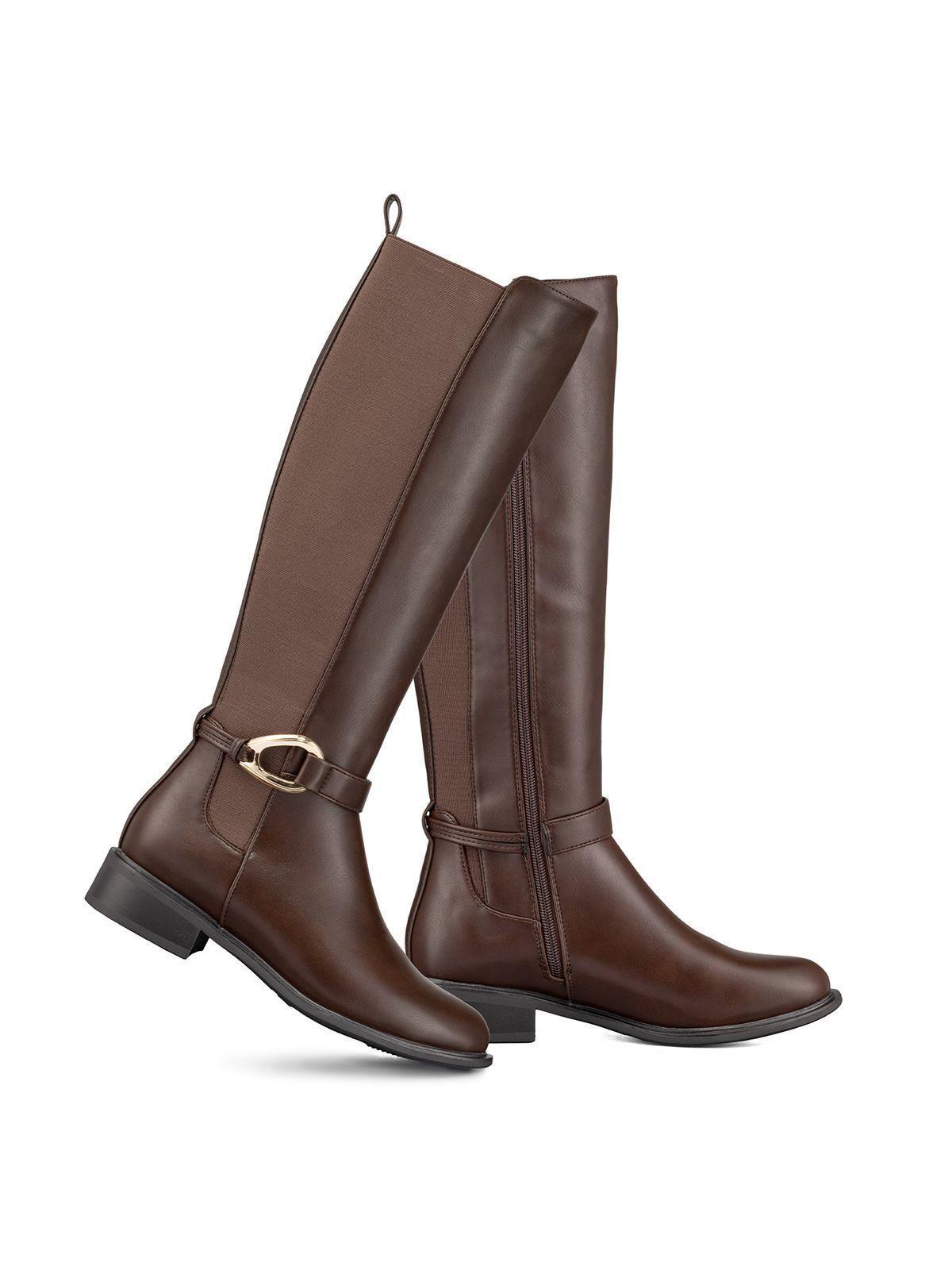 Bota Larga Mujer Casual Eco Cuero Moda Clasico Weide ZS70-5
