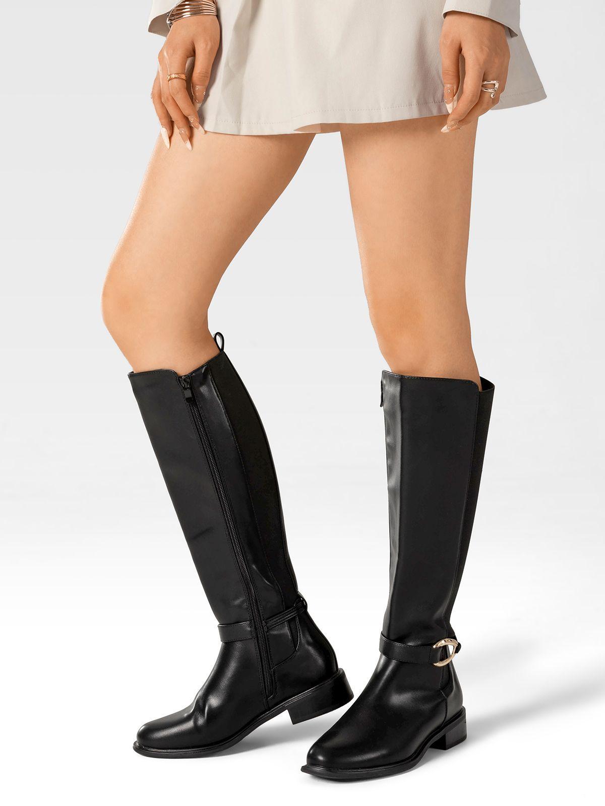 Bota Larga Mujer Casual Eco Cuero Moda Clasico Weide ZS70-2