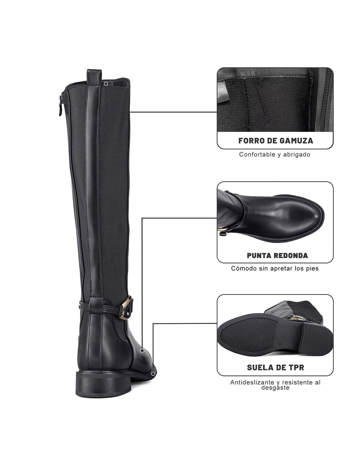 Bota Larga Mujer Casual Eco Cuero Moda Clasico Weide ZS70-8