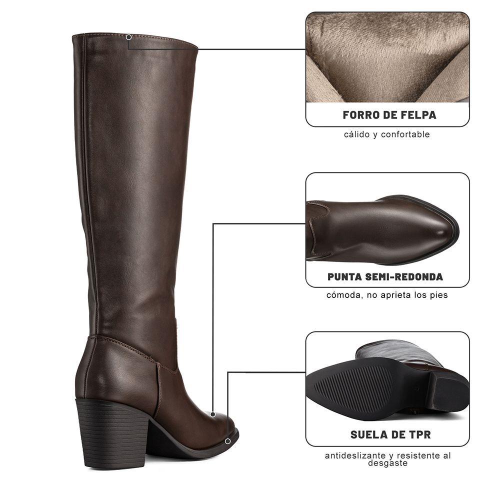 Bota Taco Mujer Casual PU Weide CZY658-9