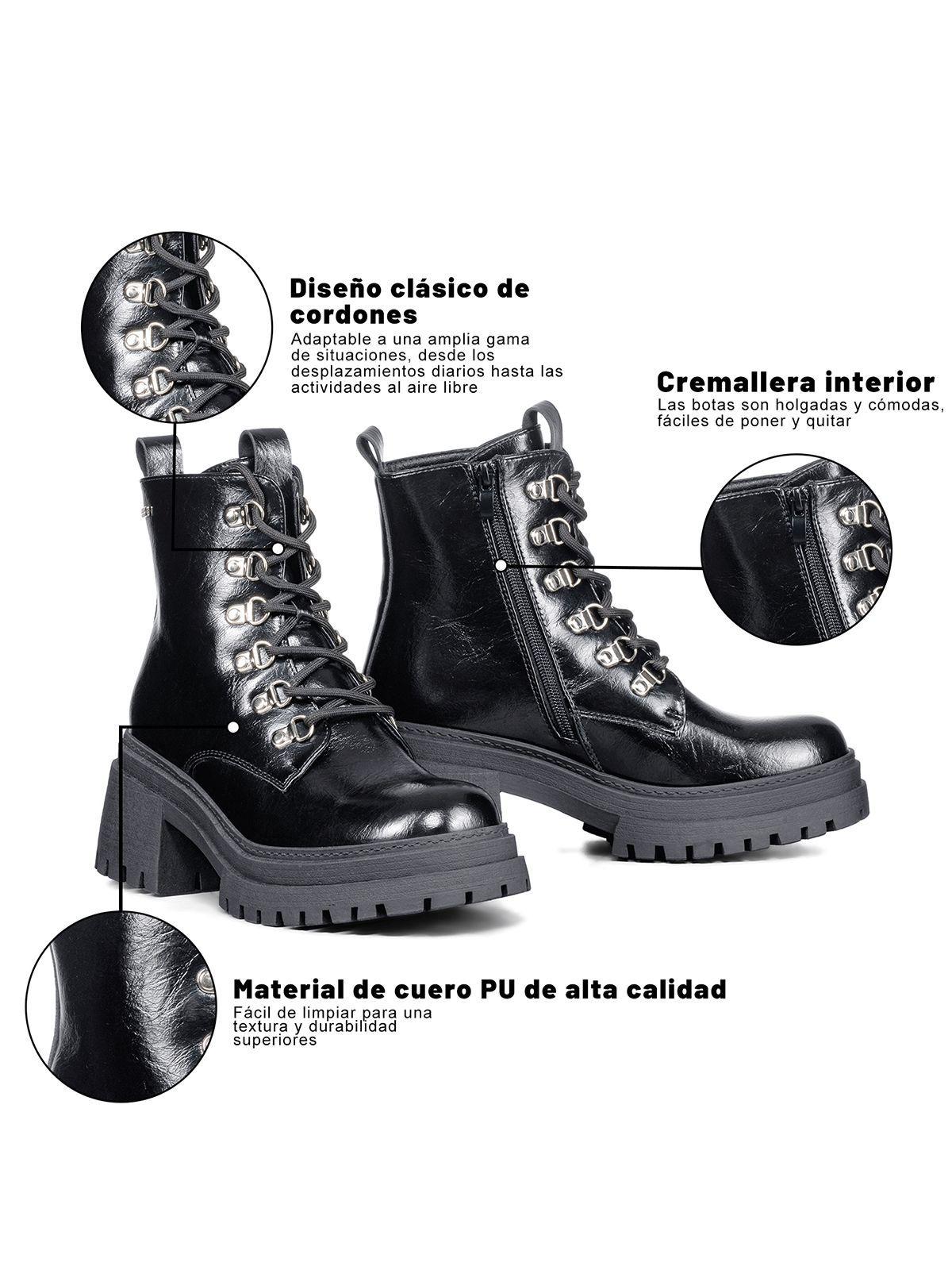 Botin Casual Mujer Eco Cuero Clasico Moda Weide DH85-7