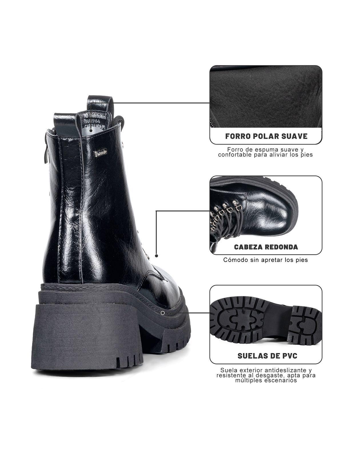 Botin Casual Mujer Eco Cuero Clasico Moda Weide DH85-8