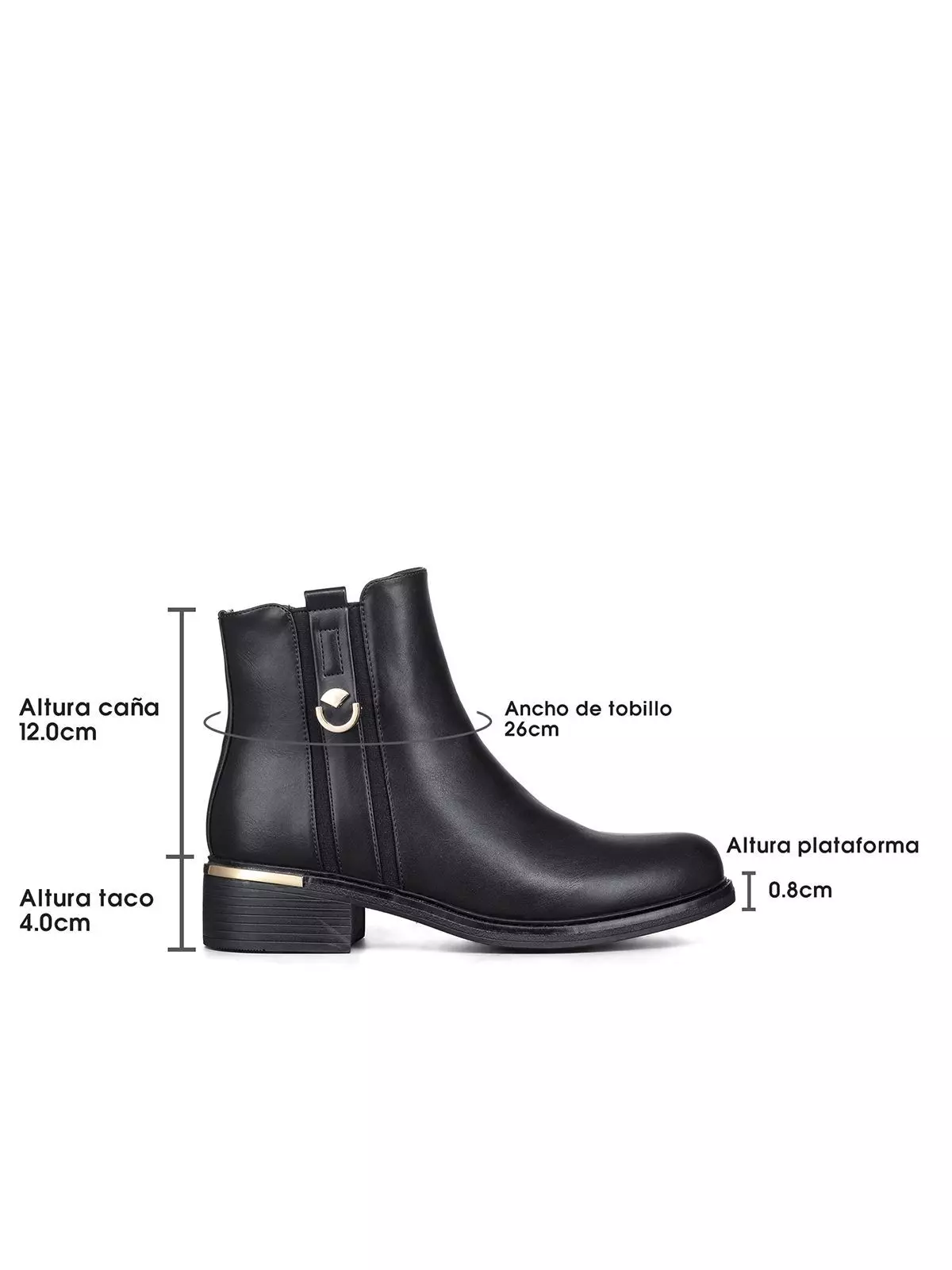 Botin Casual Mujer Eco Cuero Clasico Comodo Weide HX509-6