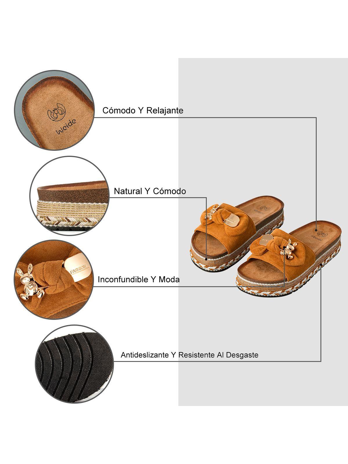 Sandalias Chalas Moda Vintage Hebilla Mujer Weide QIU360-3