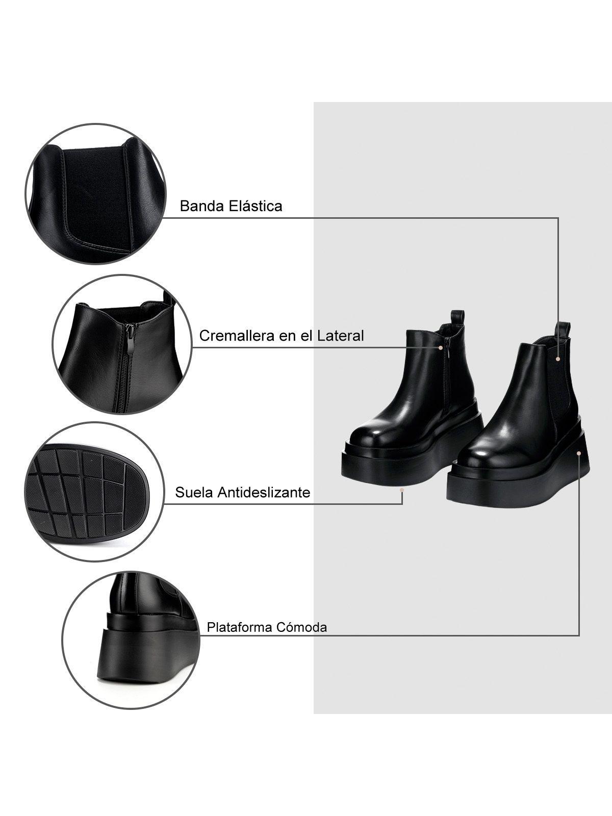 Botin Negro Casual Mujer Weide CZY587-6