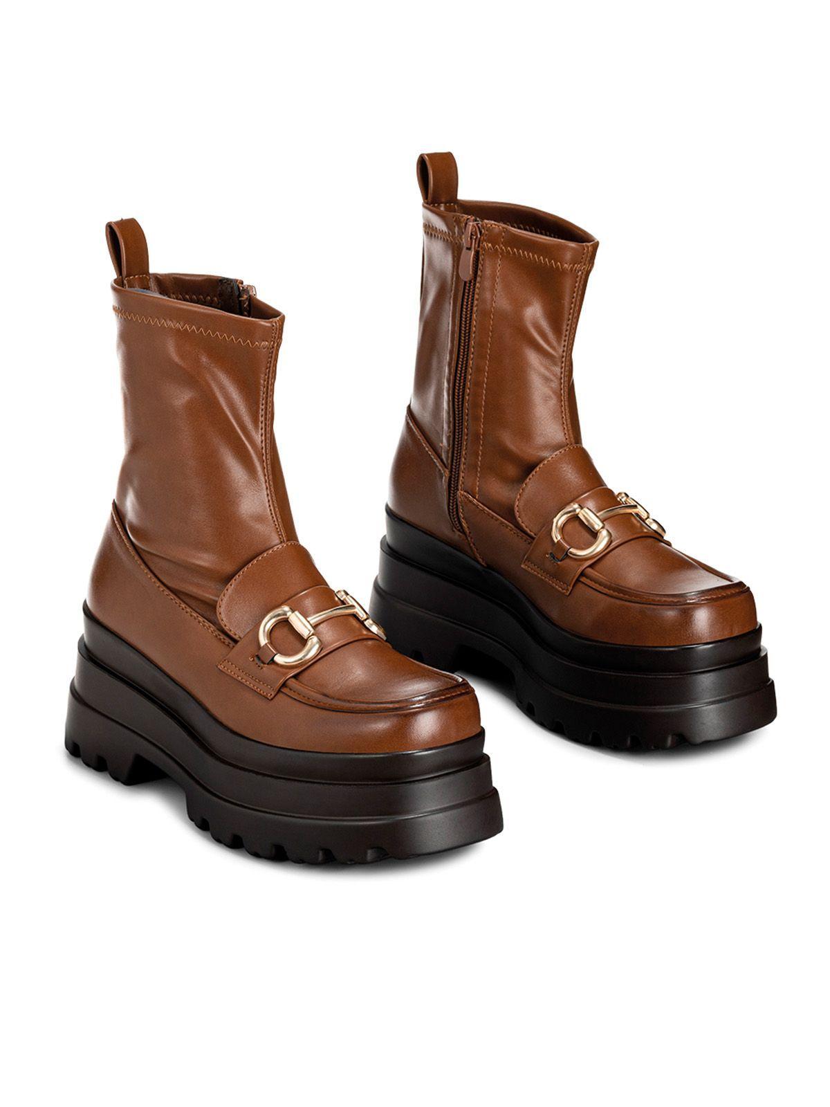 Botin Camel Casual Mujer Weide CZY578-4