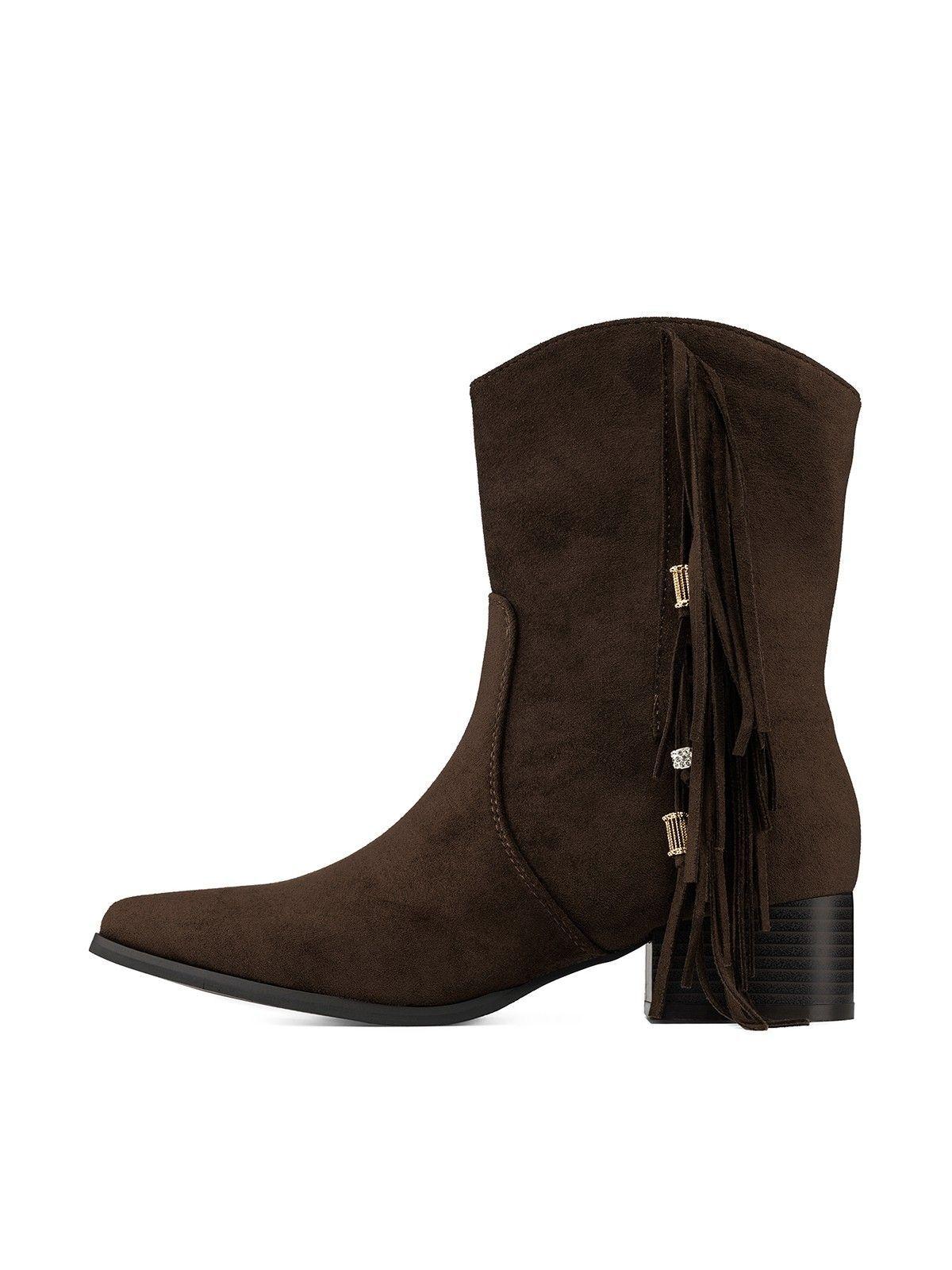 Botín Taco Mujer Casual PU Textil Weide CZY661-4