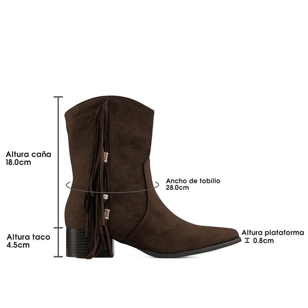 Botín Taco Mujer Casual PU Textil Weide CZY661-7