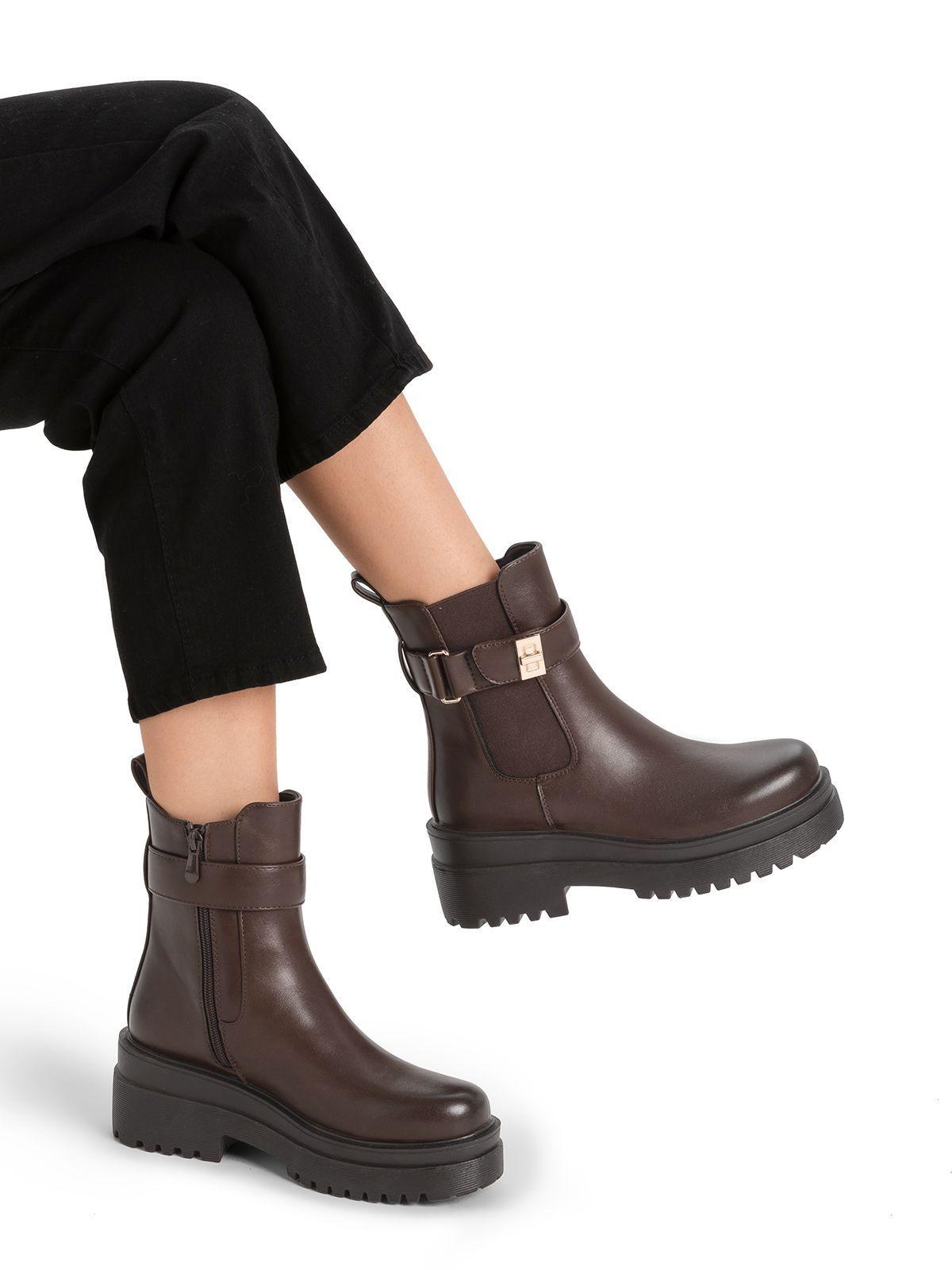 Botin Casual Mujer Eco Cuero Vintage Plataforma Weide RQ81-1