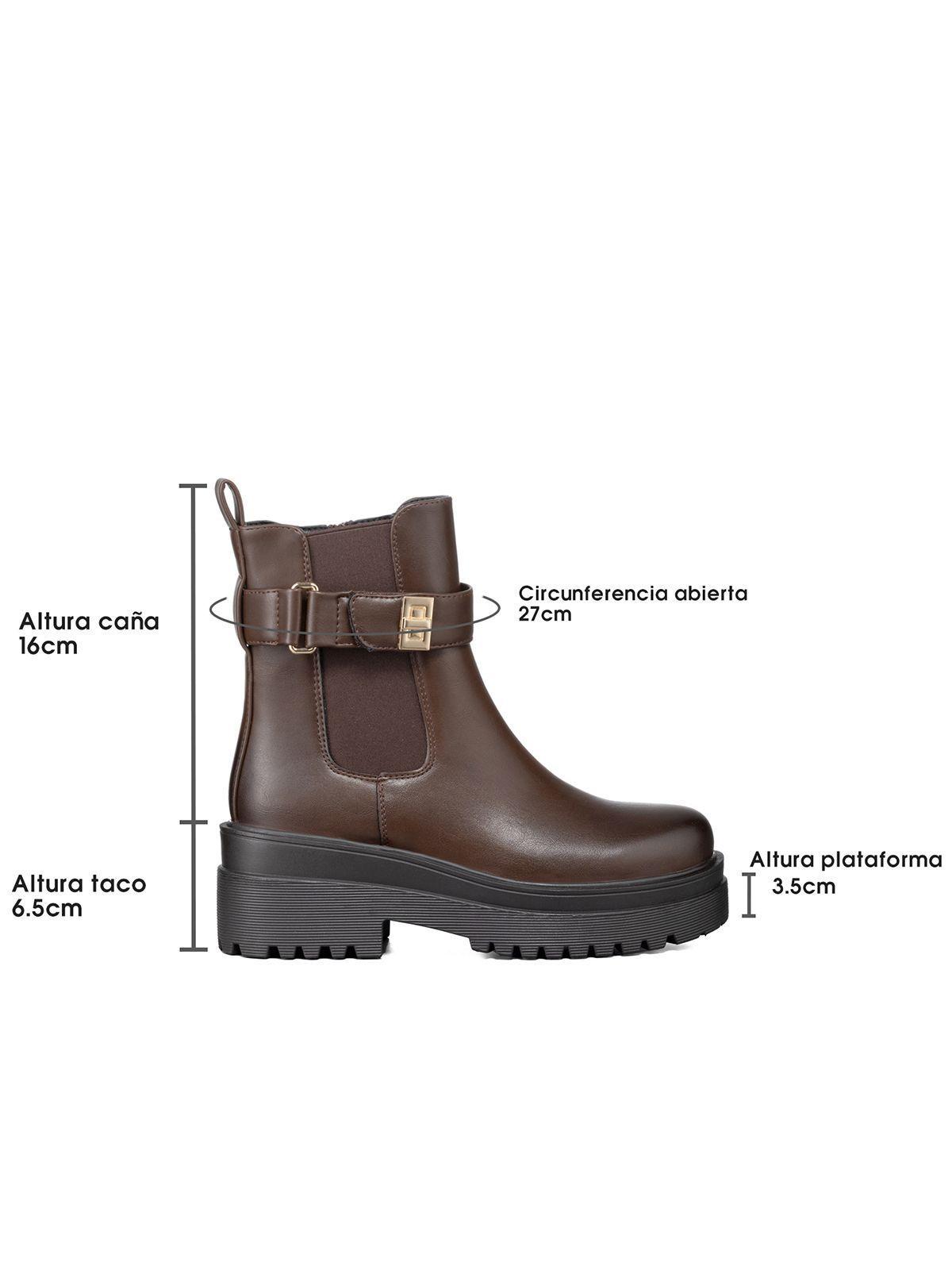 Botin Casual Mujer Eco Cuero Vintage Plataforma Weide RQ81-6