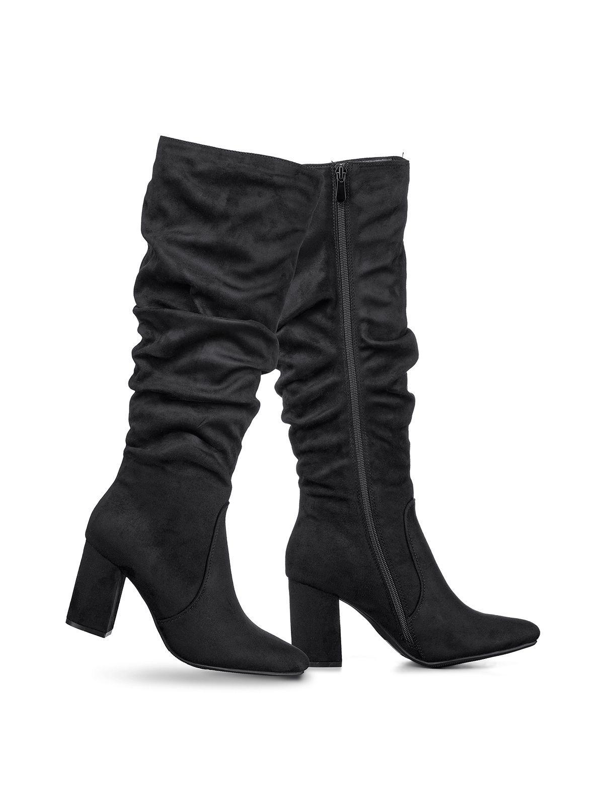 Botas Largas Mujer Casual Gamuza Tacon Grueso Weide HX512-5