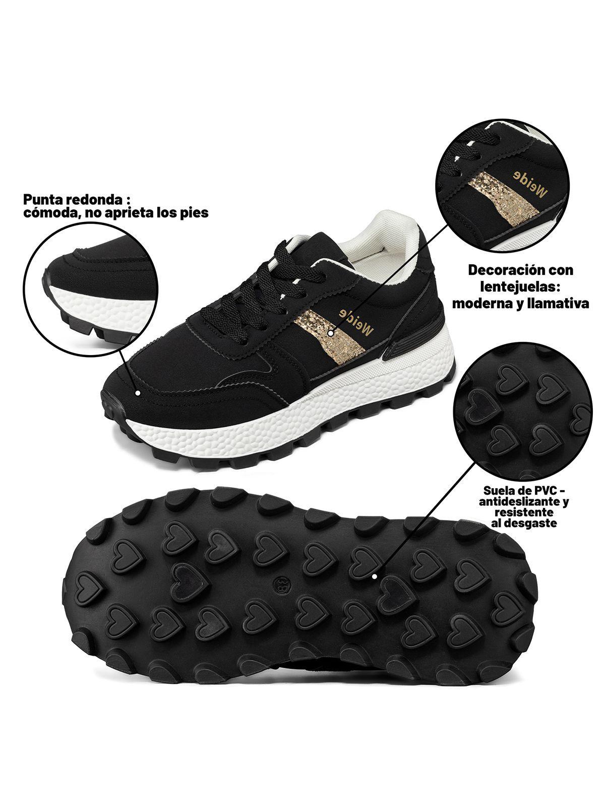 Zapatillas Urbanas Mujer Plataforma PU Weide SL75-5