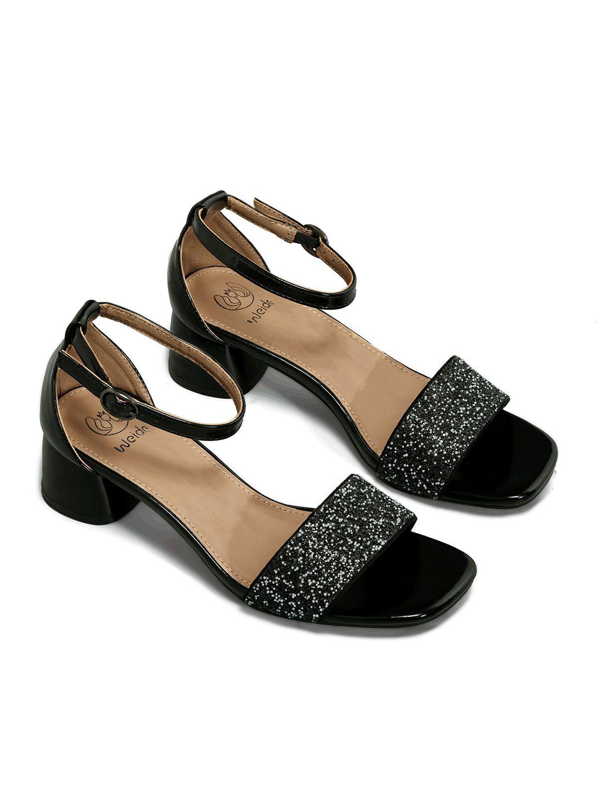 Sandalia Taco Grueso Punta Cuadrada Mujer Weide GH176-5