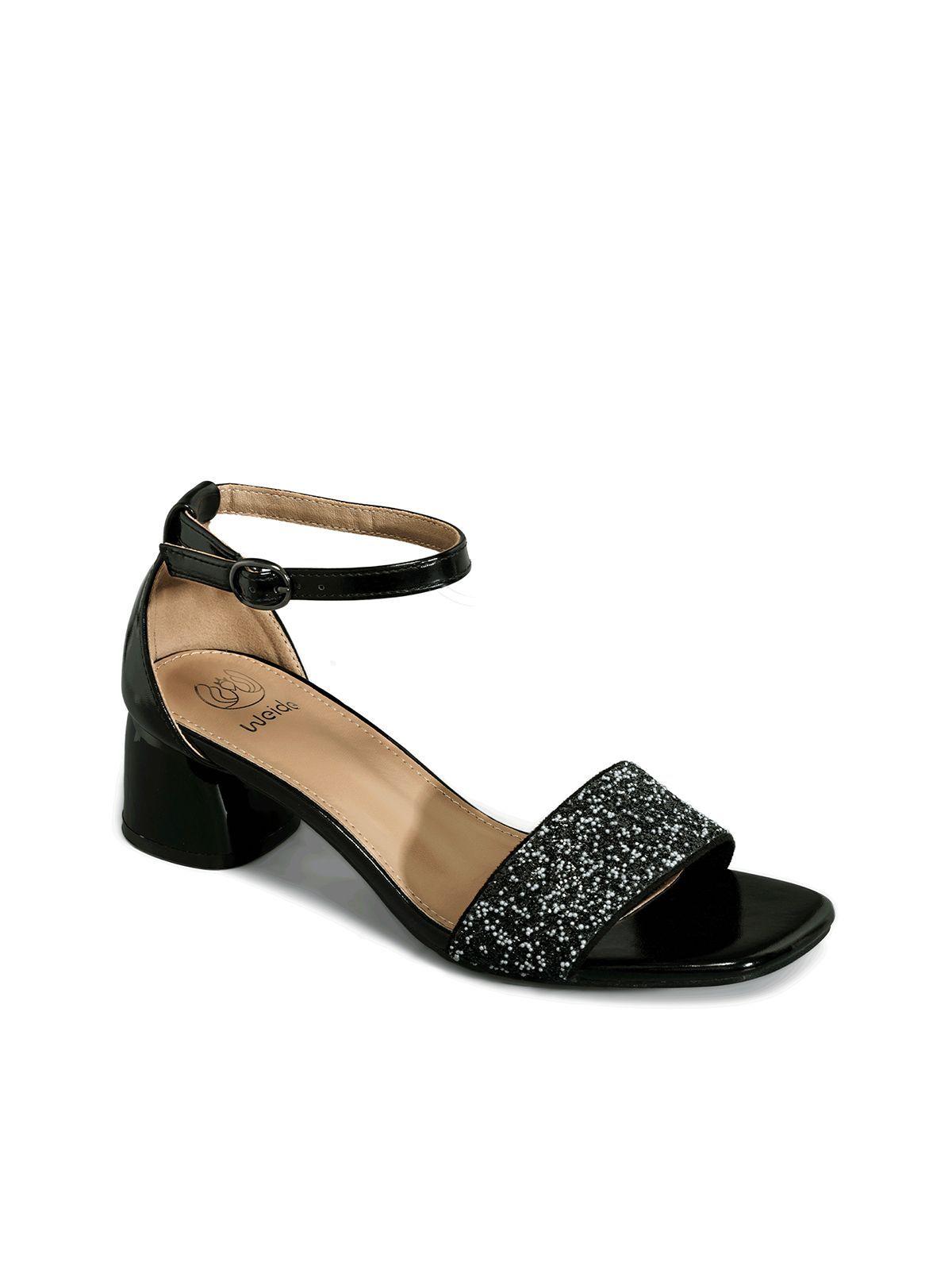 Sandalia Taco Grueso Punta Cuadrada Mujer Weide GH176-6