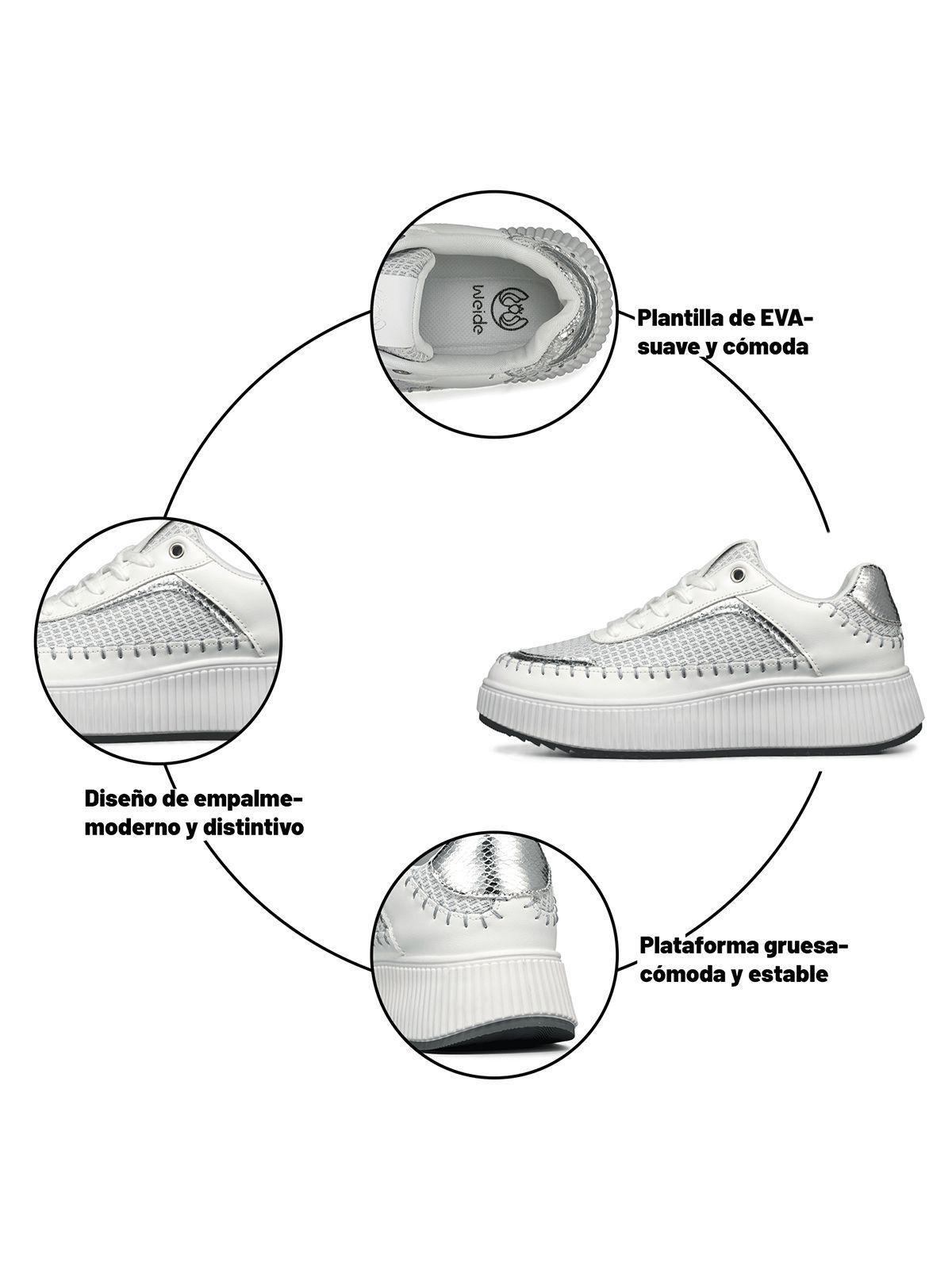 Zapatillas Urbanas Casual Cordones Mujer Weide HX520-9