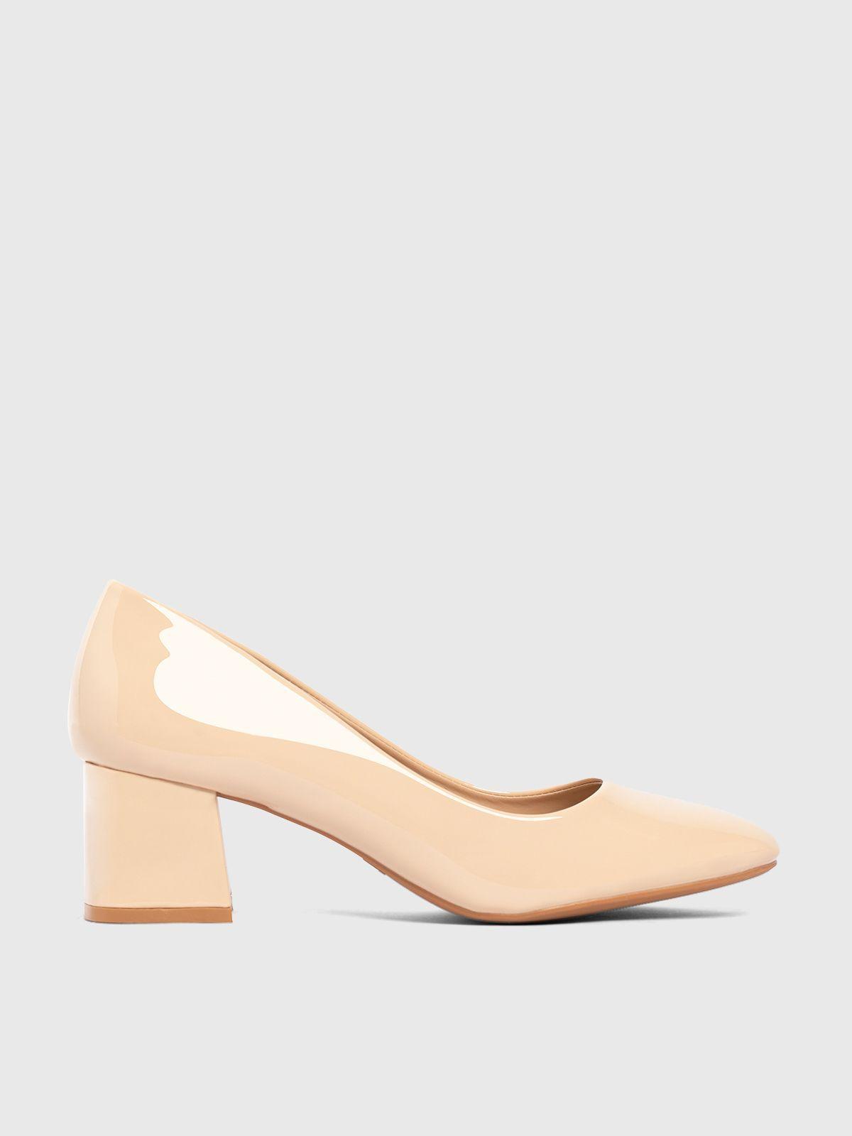 Zapatos Taco Beige Oficina Weide GH52-4