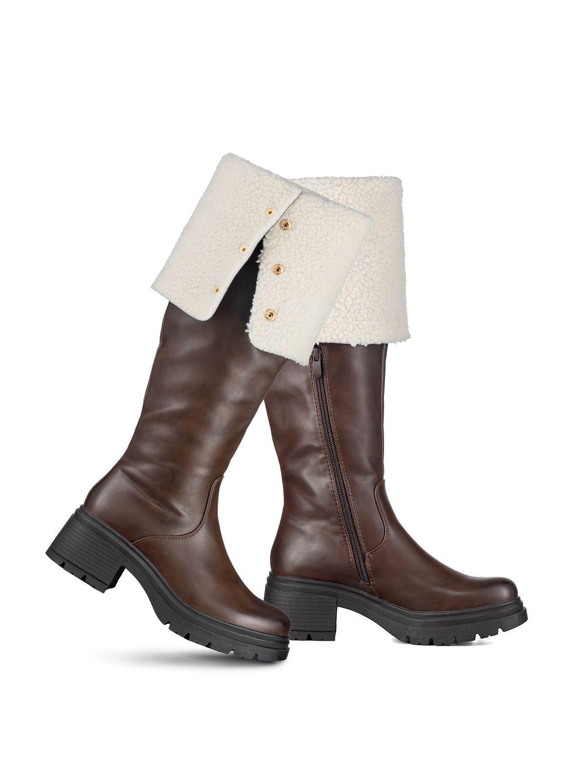 Botas Largas Mujer De Moda Comodo Tacon Grueso Weide CZY615-2