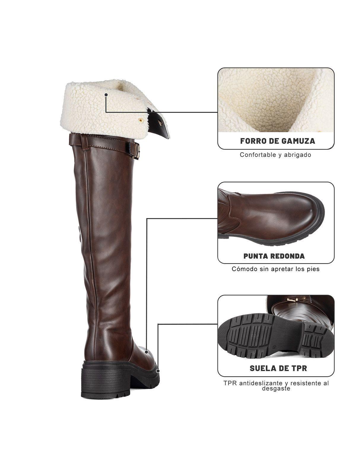 Botas Largas Mujer De Moda Comodo Tacon Grueso Weide CZY615-8