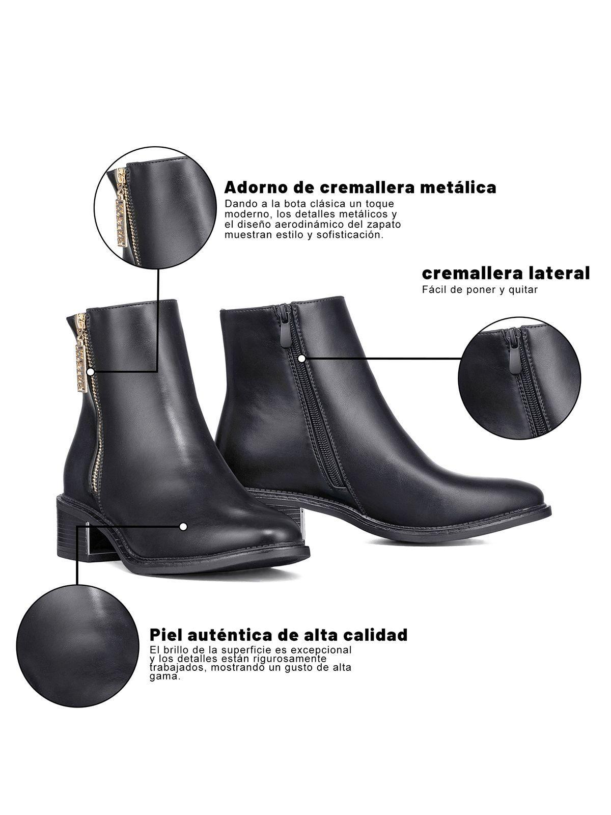 Botin Casual Mujer Eco Cuero Clasico Moda Weide HX508-7