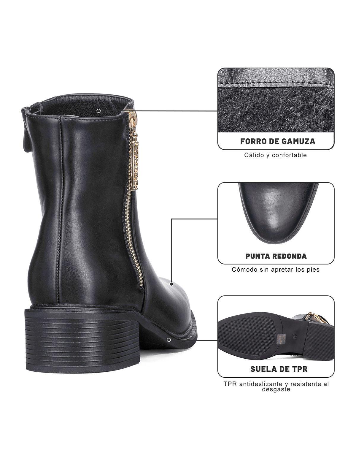 Botin Casual Mujer Eco Cuero Clasico Moda Weide HX508-8