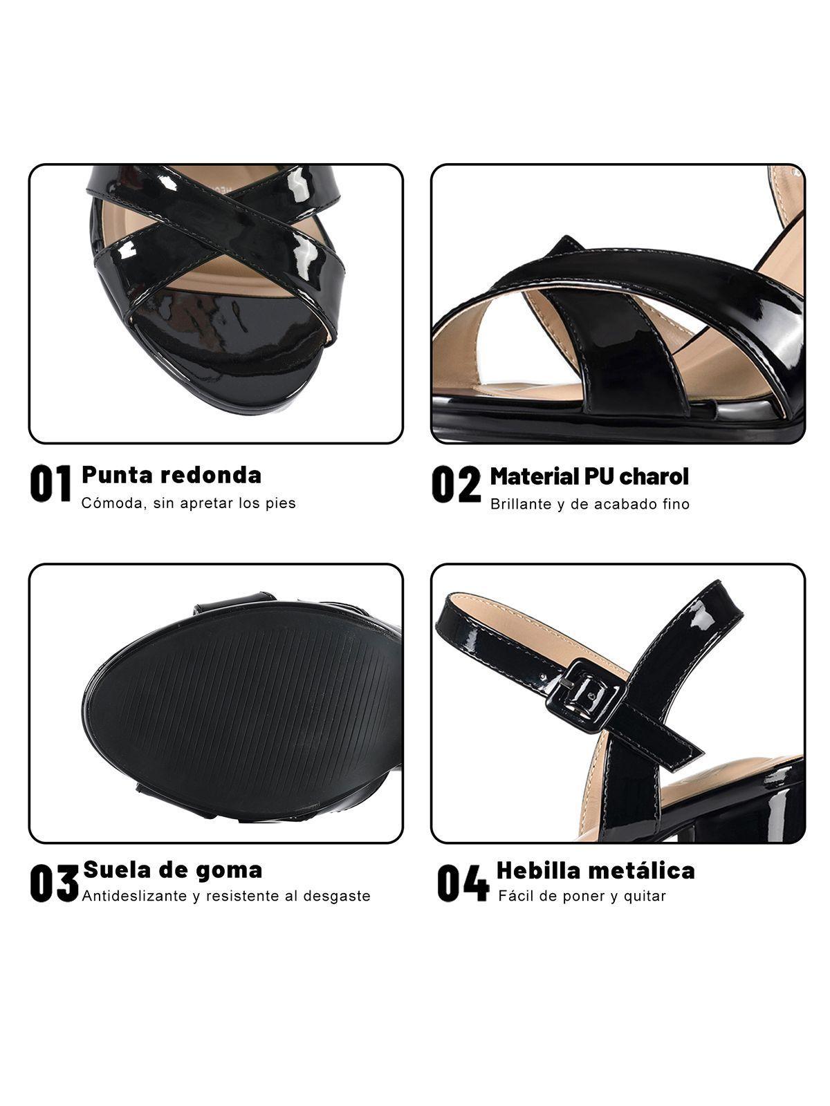Sandalias Casual PU Acharolado Mujer Cuadrado Weide YOU586-4
