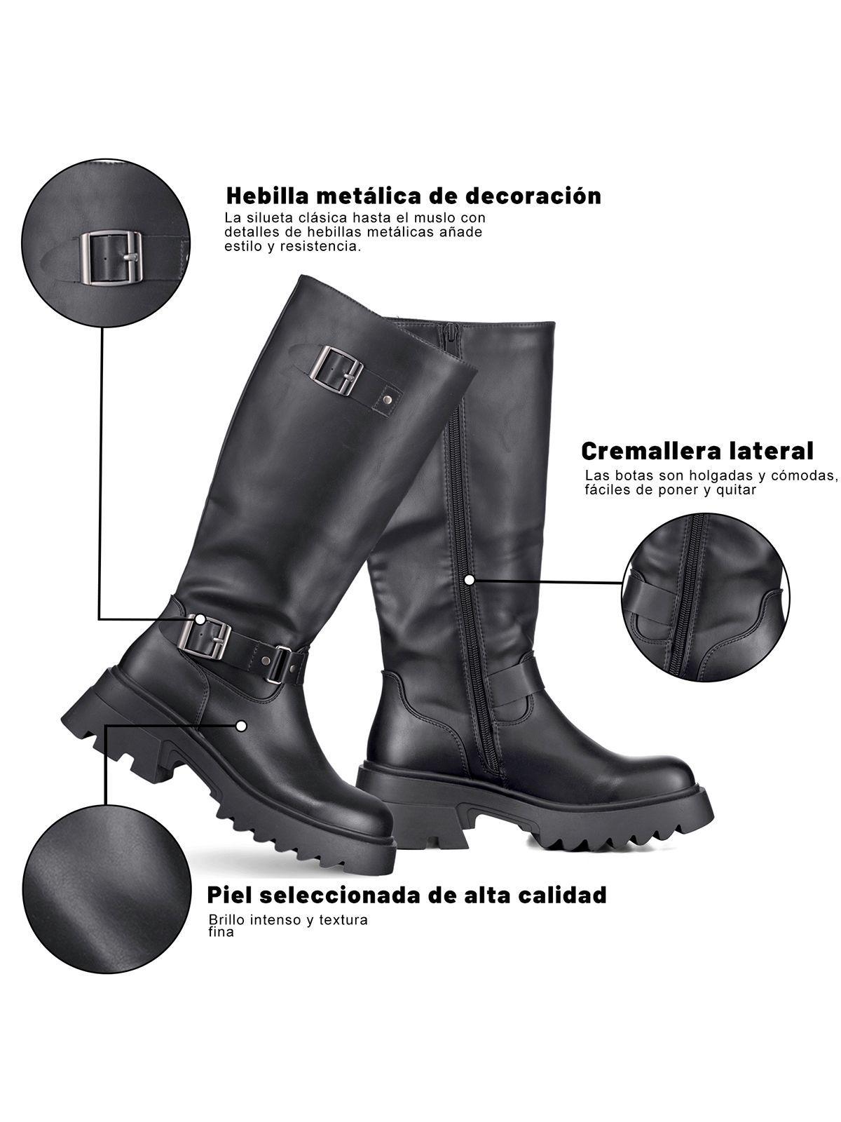 Botas Largas Mujer De Moda Tacon Grueso Vintage Weide CZY613-6