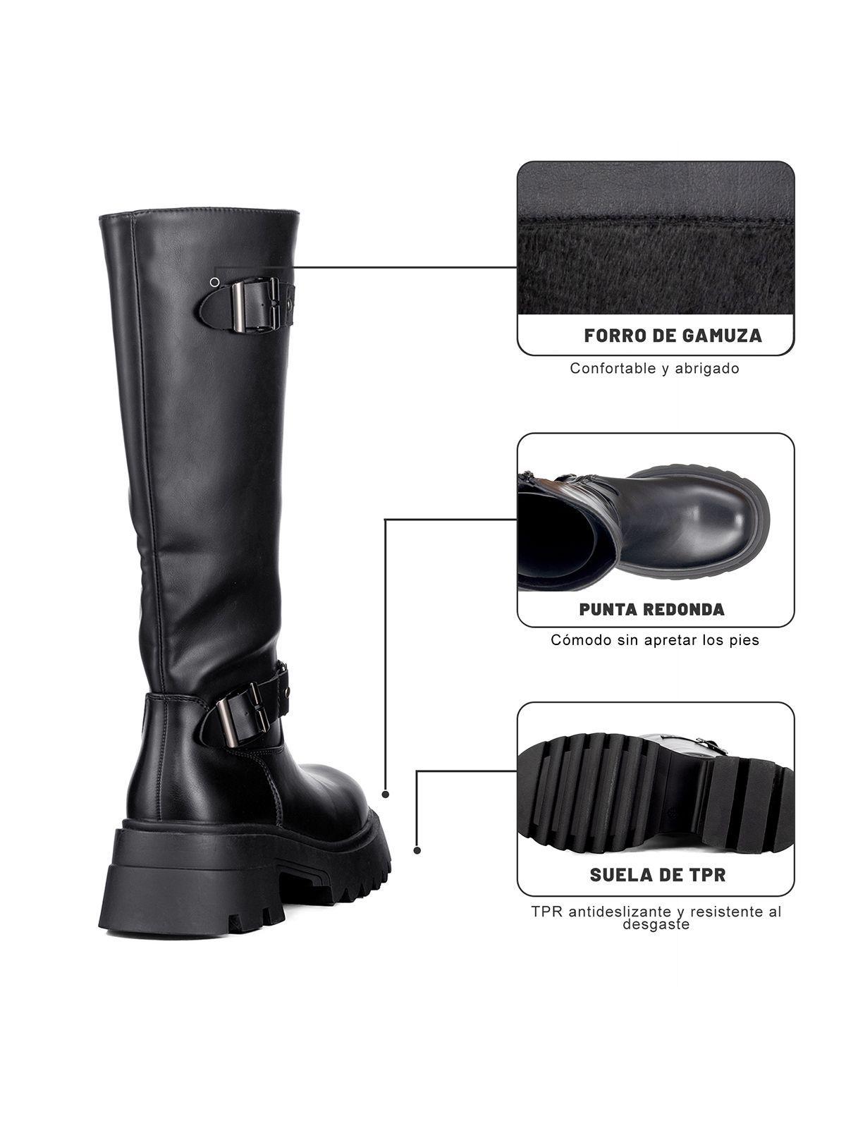 Botas Largas Mujer De Moda Tacon Grueso Vintage Weide CZY613-7