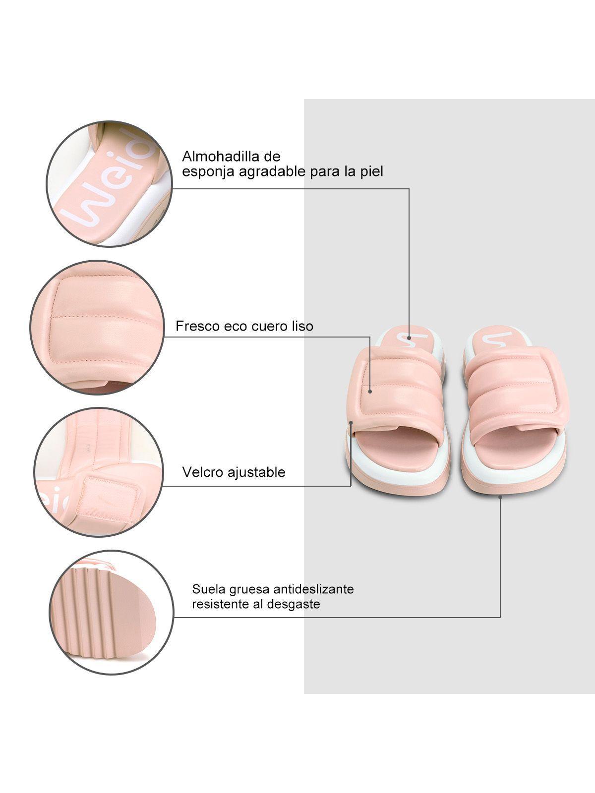 Sandalia Plataforma Rosado Casual GH98 Weide-5