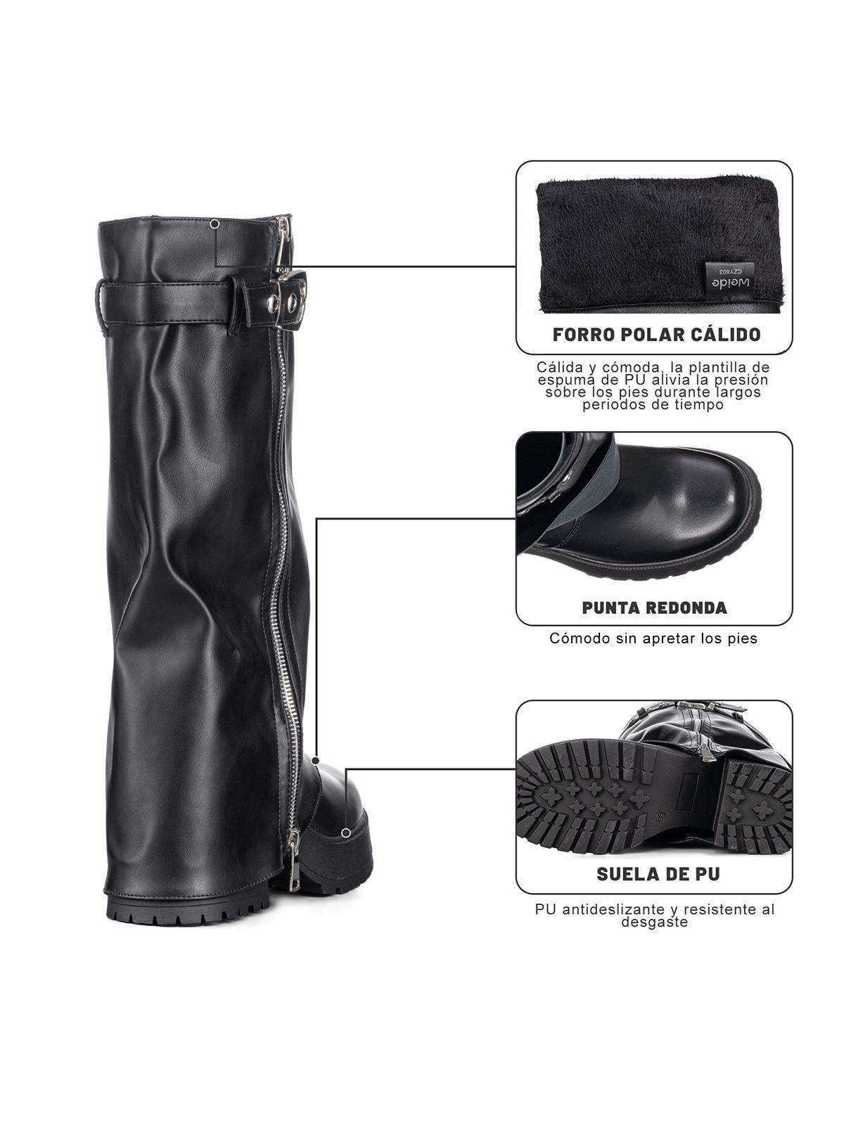 Botas Largas Mujer De Moda Eco Cuero Vintage Weide CZY603-8