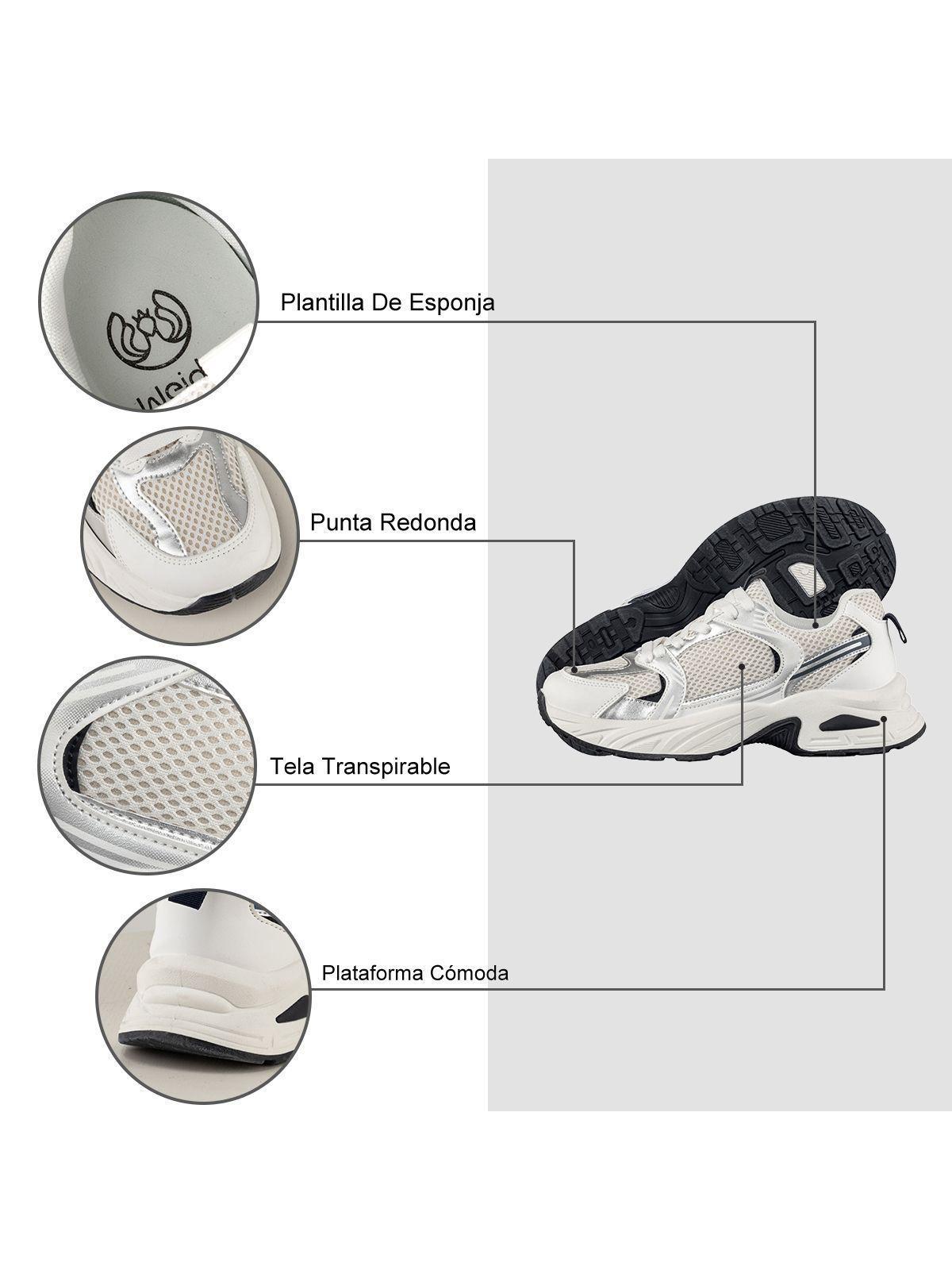 Zapatilla Deportiva De Malla Mujer Plataforma Weide SL12-7
