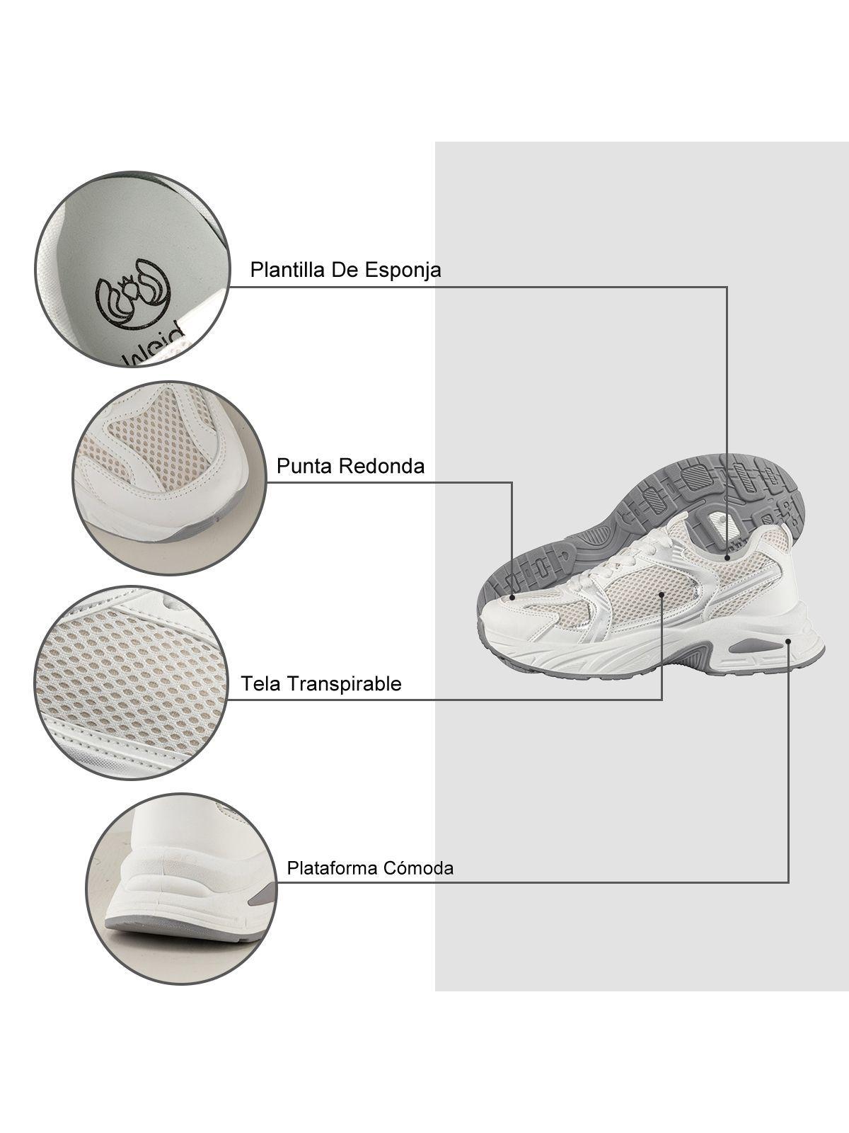 Zapatilla Deportiva De Malla Mujer Plataforma Weide SL12-5