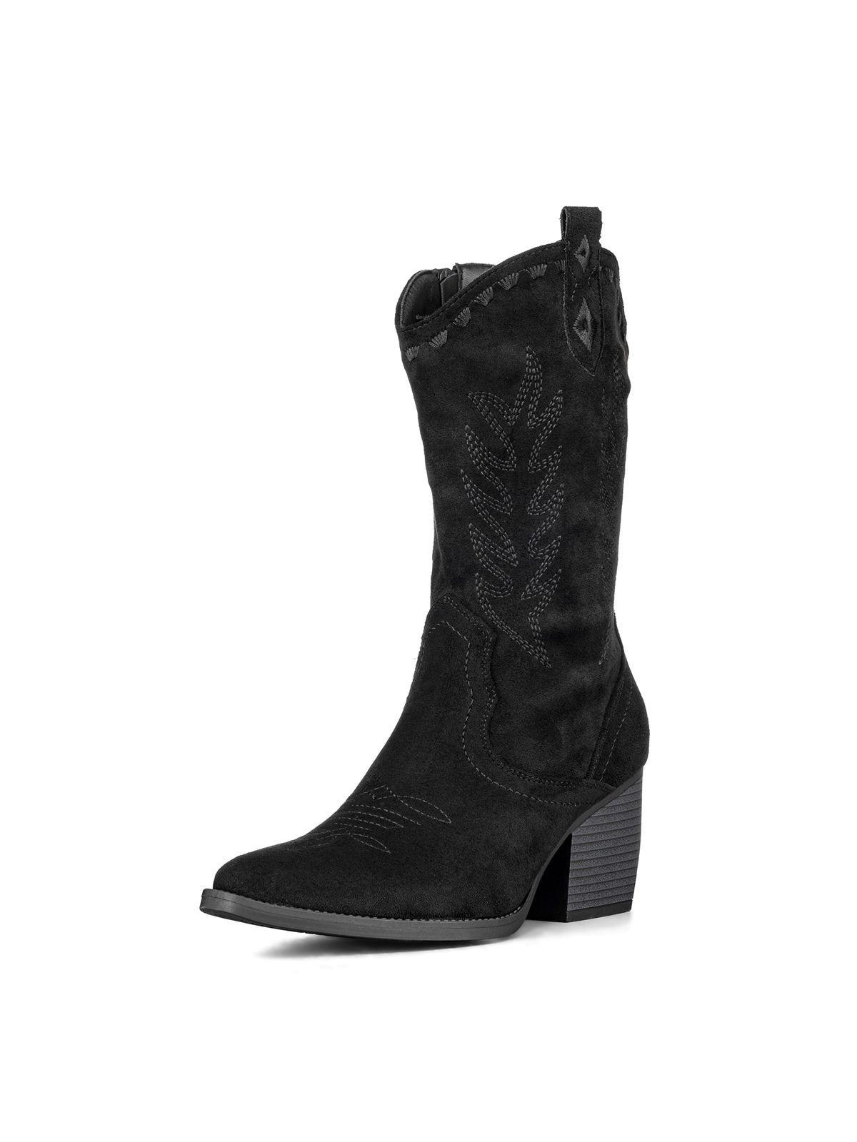 Botin Casual Mujer Vintage Moda Cowboy Bordado Weide QBM21-0