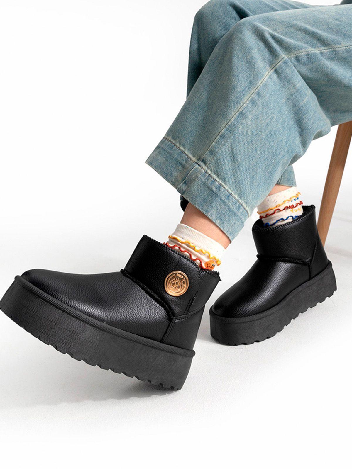 Botin Negro Casual Mujer Weide LT127-1