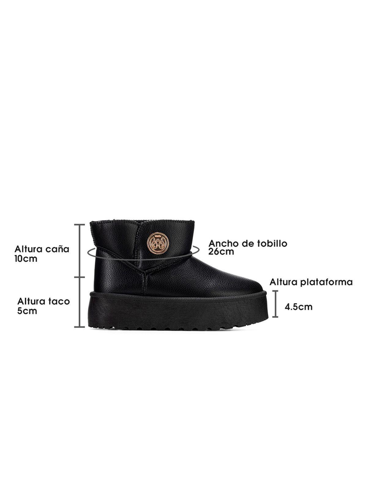 Botin Negro Casual Mujer Weide LT127-5