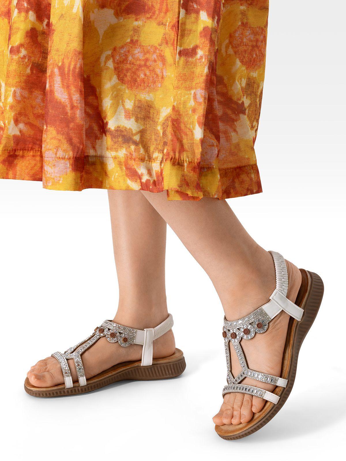 Sandalia Plana Comfort Pedrería Mujer  Weide Js77-8