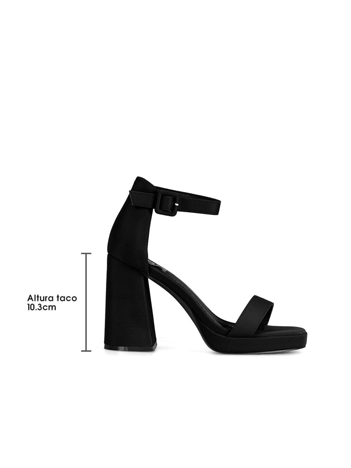 Sandalia Taco  Negro Fiesta GH97 Weide-4