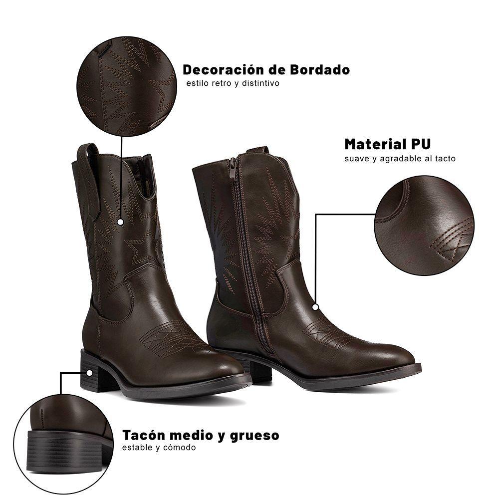 Bota Taco Mujer Casual PU Weide DH92-7