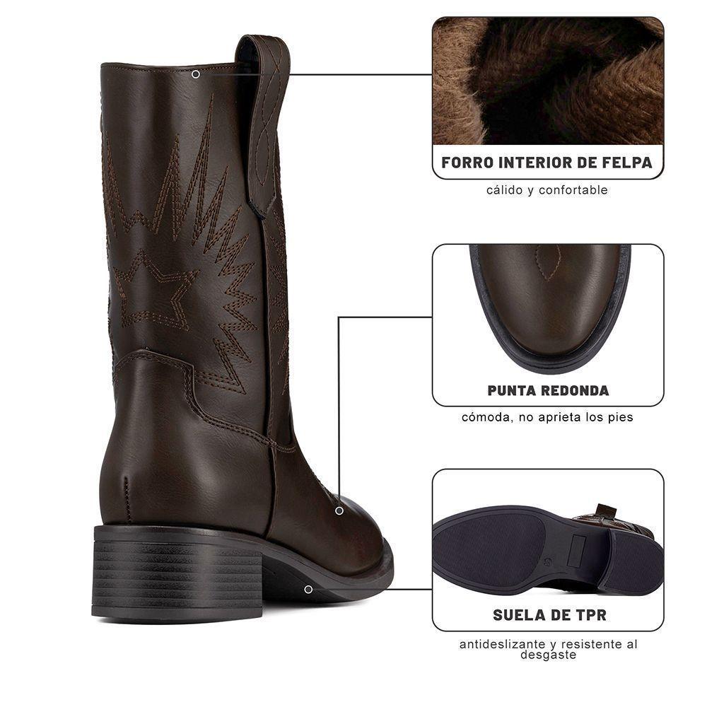 Bota Taco Mujer Casual PU Weide DH92-8