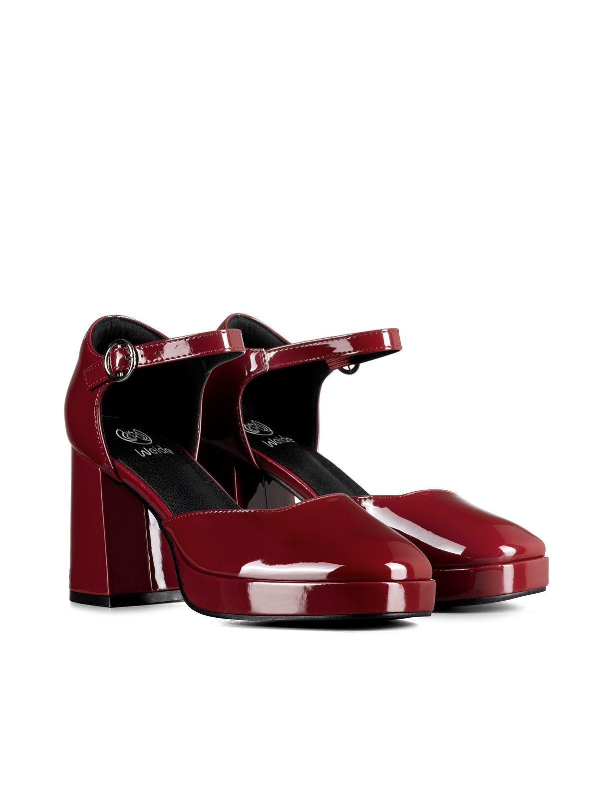 Zapato Mary Jane Tacones Elegante Charol Mujer Weide YL85-4