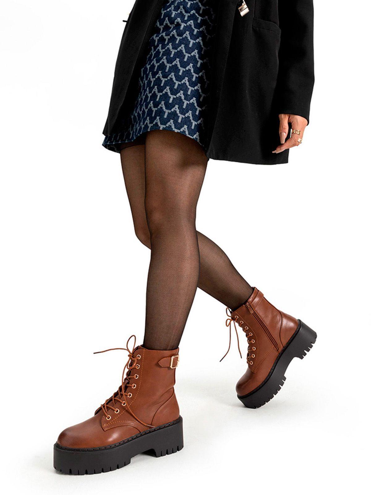 Botin Camel Casual Mujer Weide CZY585-2