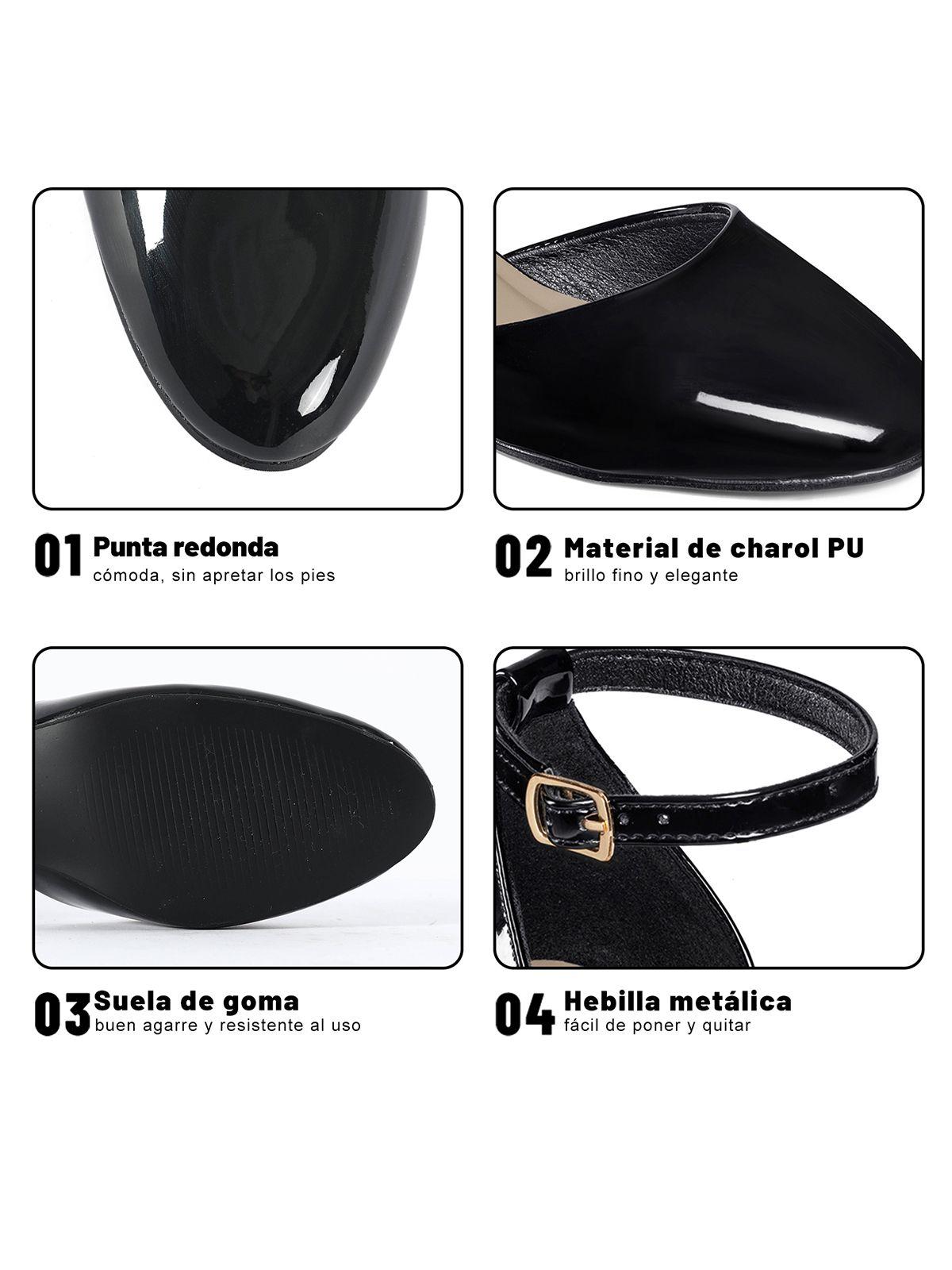 Zapatos Taco PU Acharolado Mujer Cuadrado Weide GH225-4