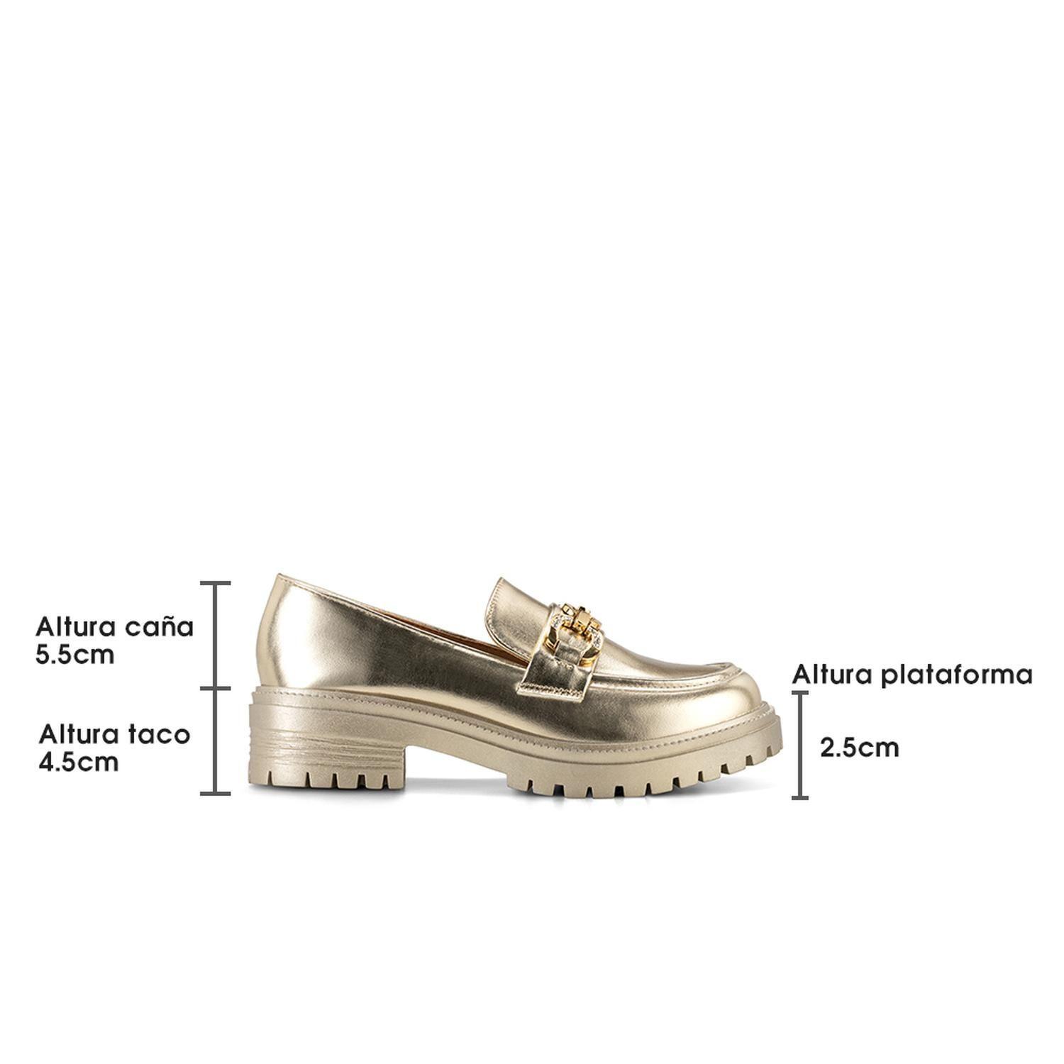Zapato Taco  Casual Eco cuero Mujer Dorado Weide JN20-4