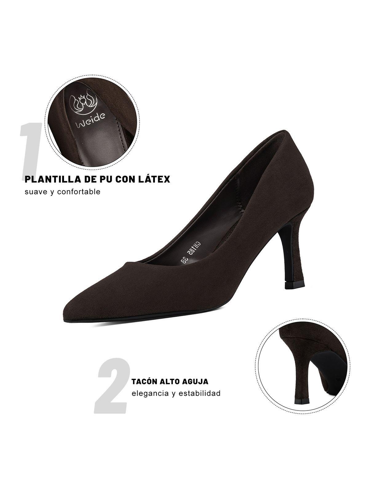Zapato Taco Alto Mujer Formal PU Weide GH185-7