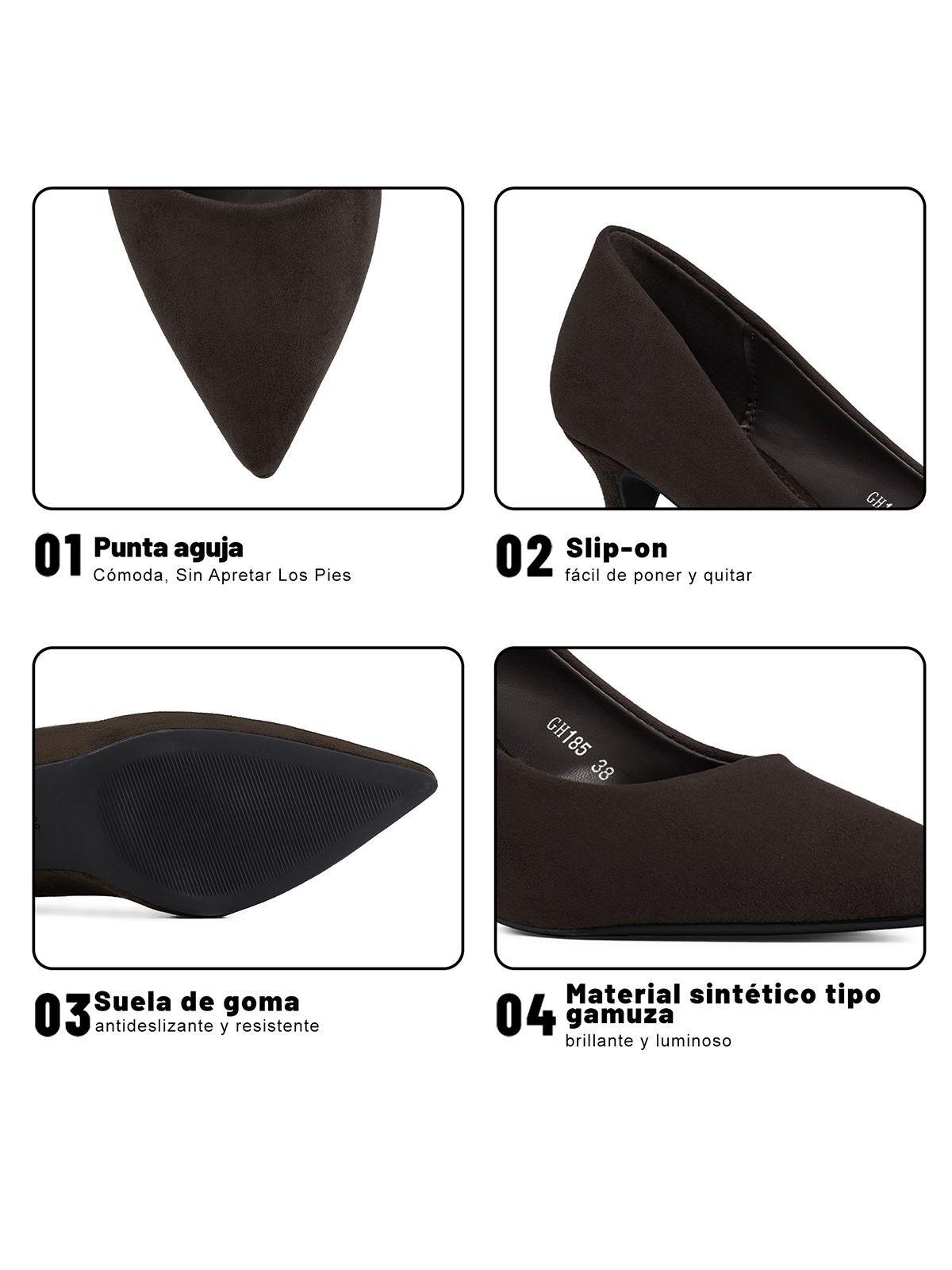 Zapato Taco Alto Mujer Formal PU Weide GH185-8