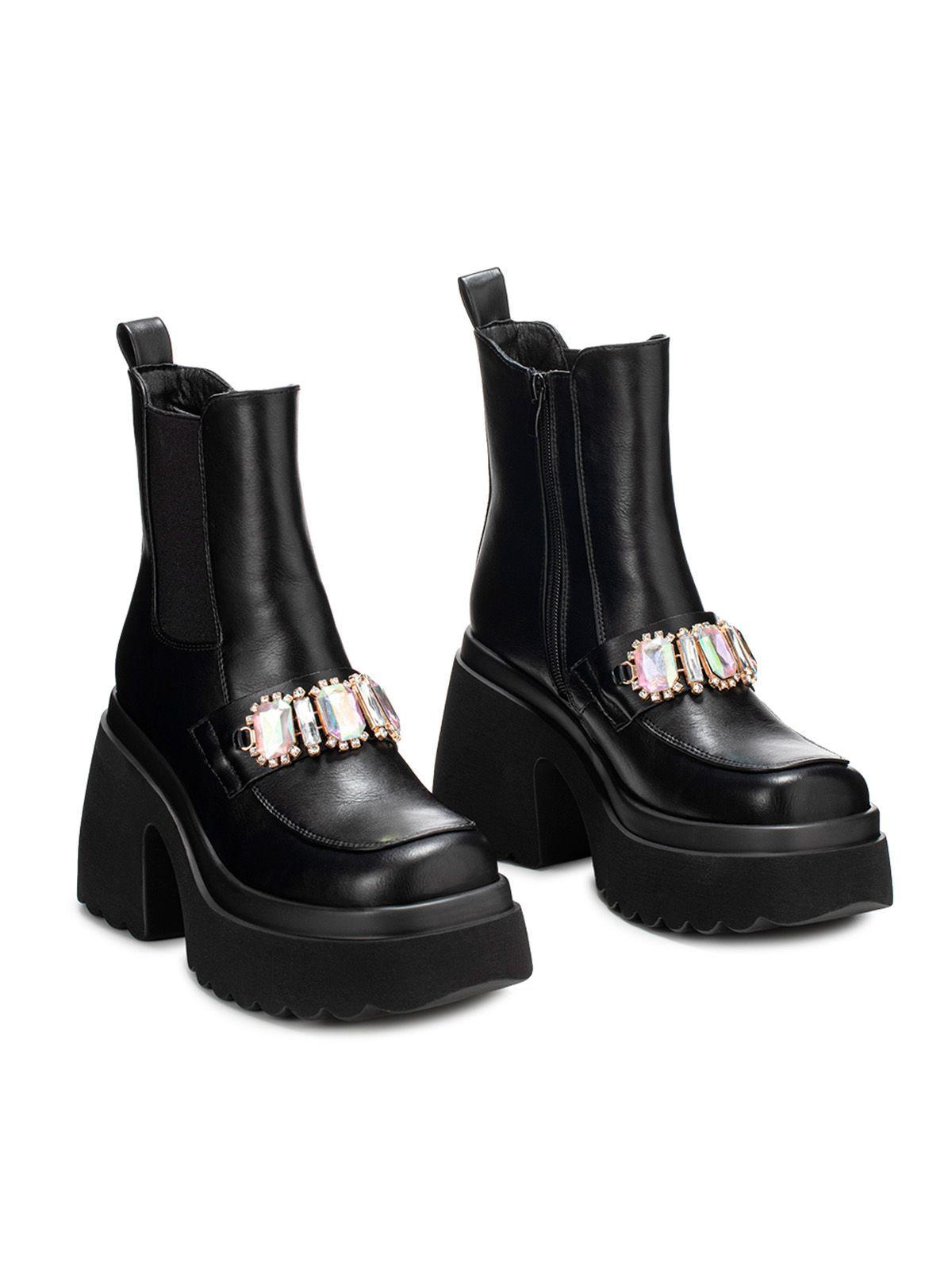 Botin Negro Casual Mujer Weide DH71-4